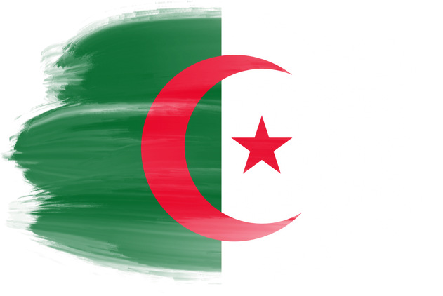 Algeria Flag Brushstroke 
